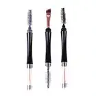 Dual Ended Angled Eyebrow Brush and Spoolie Brush Eyelash Brushes with Covio