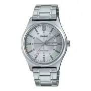 Casio MTP-V006D-7C Men's Standard Stainless Steel Silver Dial Day Date Watch