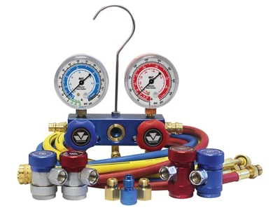 Mastercool 89661-AYF - R1234yf, R134a Aluminum Manifold 2 1/2-Inch Gauge Set -