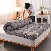 Japanese Futon Mattress, Soft Portable Sleeping Mattresses Camping Mattress, Foldable Roll Up Double Single Mattress Floor Lounger Bed ZSMFCD(150 * 200cm)