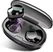 Tueu Wireless Earbuds Bluetooth Earphones with Type-C Charging Case and Mic I...