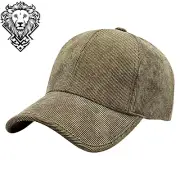 Adjustable Buckle Solid Corduroy Unisex Baseball Cap Casual Sun Hat Army Green