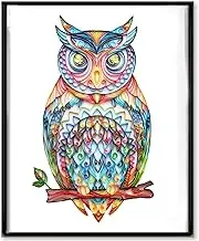 Uniquilling Quilling Paper Painting Kit for Adults - Owl, Paper Filigree Painting Handmade Craft Kit Charming Wall Decoration(Painting kit+ Tools kit) (BASIC)