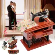 Cute Mini Music Box Sewing Machine Style Mechanical Birthday Gift Table Decor AU