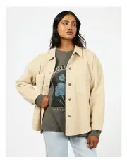 [All About Eve] Emma Cord Shacket in Cream