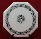 18" Decorative Marble Side Table Top Marquetry Inlay Handmade Work