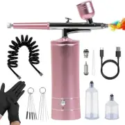 AirBrush Kit with Air Compressor&Gloves-27PSI High Pressure Airbrushwith5202