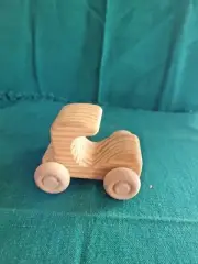 Vintage wood car, wooden car, old wood car, vintage handmade wood car, Fred Flin