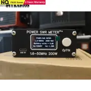 1.6-50MHz 200W Power SWR Meter Pro HF PWR SWR Meter w/ 1.29"OLED Digital Display