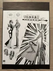 Silver Surfer Montage Original Comic Art Pin-Up by Joe Palmer Cosmic Marvel