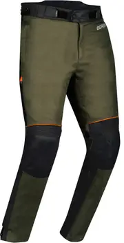 Bering Zephyr waterproof Motorcycle Textile Pants, green-brown, Size S for Men Green Brown