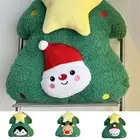 Xmas Tree Pillow 3D Plant Shaped Cushion Soft Fluffy Plush Toy With Star