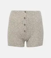 [Magda Butrym] Magda Butrym Knitted linen and cotton shorts AU 12 grey
