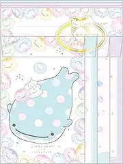 San-x Jinbee-san Jinbee and Aisukyfish Letter Set LH80801 Size: H 7.5 x W 5.6 x D 0.4 inches (19 x 14.2 x 1 cm)