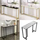 39/47" Marble Console Table Entryway Hall Side Table Plants Flower Lamp Display
