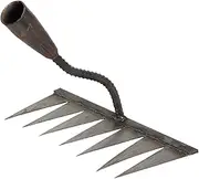 Weeding Rake Tool, Iron Landscaping Rake Lawn Paver, Uprooting Artifact, Heavy Duty Yard Leaves Claw, Gardening Hand Tools for Dethatching Lawn