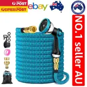 Heavy-Duty 100FT Expandable Hose: 10 Patterns & Brass Connectors for Versatility