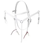 81HS Hilason Western Horse Headstall Breast Collar Split Rein Biothane Leather
