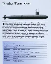 Thresher Permit Class Submarine Vessel Picture Out of Print Spec Sheet Decor Art
