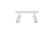 Pillar Light Double Adjustable GU10 White IP44 Rectangular Bar Back Plate