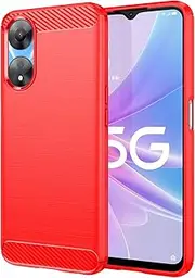 [YKNIUFLY] Cover for Oppo A78 5G Case, Soft TPU, Drop-Proof, Shock-Proof, Protective Cell Phone Cover for Oppo A78 5G.(Red)
