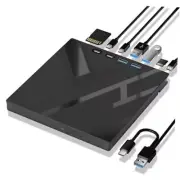 7 in 1 External CD/DVD Drive for Laptop, Portable DVD Player for Laptop with