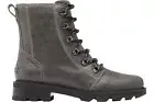 SOREL Women's Lennox Lace Casual Moto Leather Boots Quarry Gray Size 6