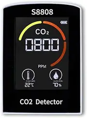 Pvcqjkd 4-in-1 Digital CO2 Meter Measure Carbon Dioxide Humidity Temperature TVOC Sensor Tester CO2 Air Quality Monitor Detector