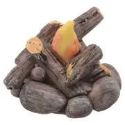 Miniature Bonfire Model Fake Campfire Ornament Mini Bonfire Decoration Dollhouse Miniature Fire As Shown 4.00X4.00X3.00CM