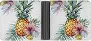 [QSKDLAC] Leather Wallet Slim Durable Credit Card Holder Personalized Tropical Pineapple Printing Wallet For Men & Women Perfect For Work Travel, style, One size, Foldable Pu Wallet