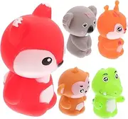 Vaguelly Interactive Animal Hand Puppets 5pcs Set PVC Toys for Boys and Girls Toddlers Preschool Learning and Fun Puppet Toys