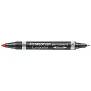 Staedtler Lumocolour Duo Permanent Pen Red