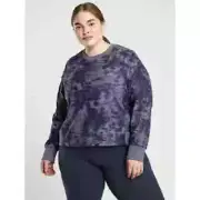Athleta Farallon Printed Sweatshirt Womens PLUS Size 3X Camo Blue Violent