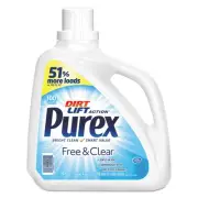 Purex Free and Clear Liquid Laundry Detergent Unscented 150 oz Bottle 4/Carton