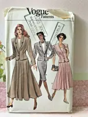 Vogue 9977 VTG Sewing Pattern Size 6-8-10 Misses Jacket & Skirt New & FF