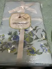 Combed Percale Springmade Blue Floral Pillow Cases NiP Free Shipping