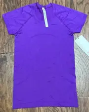NEW Women Lululemon Swiftly Tech Short Sleeve 2.0 Atomic Purple Size 6