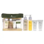 Villa Floriani Calming Skincare Travel Kit by Villa Floriani for Women - 6 Pc 3.4oz Chamomile Cleansing Lotion, 1.69oz Chamomile Toner, 0.68oz Chamomile Calming Day Lotion SPF 20, 0.84oz Micro-Quartz Skin Polish, 0.05oz Advanced Lifting Eye Cream, 0.06oz