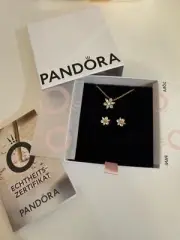 Pandora Herbarium Cluster Set 14K vergoldet – Kette & Ohrringe, neuwertig, OVP
