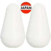 NEW (2) Switch Knobs (USA size) For Lever switches Strat Guitar Style - WHITE