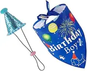 GANAZONO 1 Set Pet Birthday Hat and Scarf Adorable Dog Costume Accessories for Celebrating Special Moments Unique and Cozy Birthday Outfit for Dogs and Cats for Photos and Memories