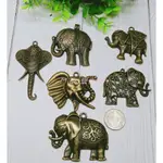 大象-合金 配件(6入一套組)~蝶古巴特 拼貼 餐巾紙 彩繪 黏土DIY 美勞 手作 材料