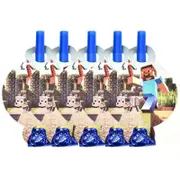 6PC Minecraft Blowout Whistles Birthday Party Supplies