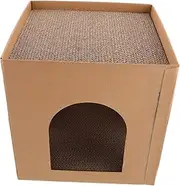 Durable Corrugated Cardboard Cat Scratcher Nest Multi Functional Cat Lounge Bed with Generous Scratching Area for Resting Stylish Minimalist Design Safe for