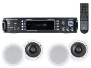 Rockville RPA60BT 1000w Home Theater Bluetooth Receiver+ (4) In-Ceiling Speakers