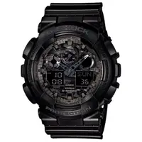 在飛比找momo購物網優惠-【CASIO 卡西歐】G-SHOCK雙顯金屬光澤腕錶-黑(G