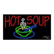 NEW “HOT SOUP" LOGO 32x17 SOLID/ANIMATED LED SIGN W/CUSTOM OPTIONS 20460