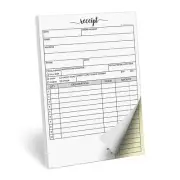 2-Part Carbonless Receipt Pad 5.5x8.5 Made in USA Carbon Duplicate Copy Sales...
