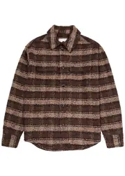 Les Deux Josiah Checked Bouclé Overshirt - Tan - XL XL