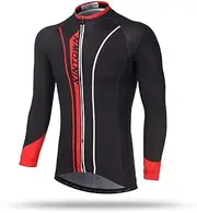 [GOODLUKE] Mens Cycling Jersey Fleece Thermal Full Sleeve MTB Bike Bicycle Shirts Winter Windproof Function Tops Clothing